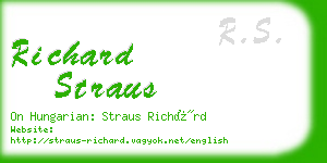 richard straus business card